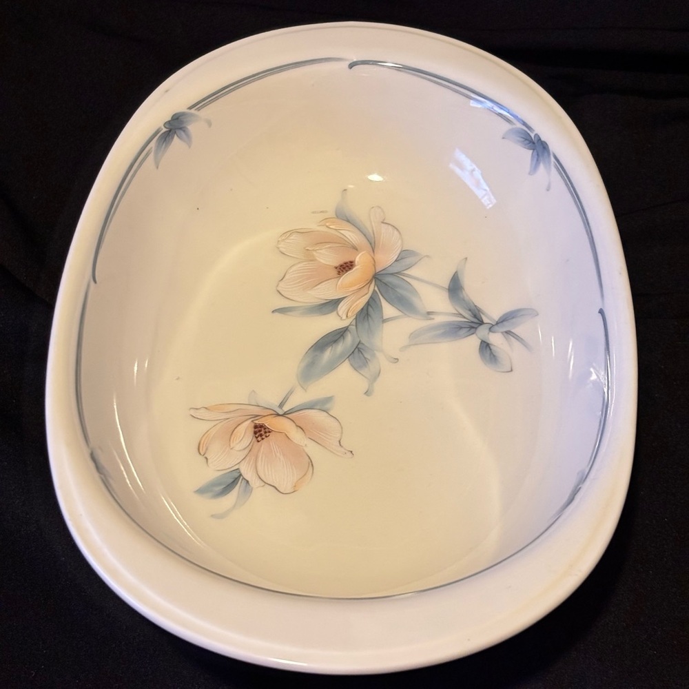 Floral Ceramic Serving Bowl by Noritake Versatone “Floating Garden”.